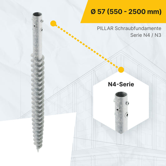 Schraubfundament PILLAR - N4 Ø 57