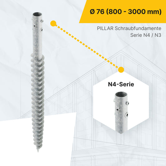 Schraubfundament PILLAR - FH Ø 76